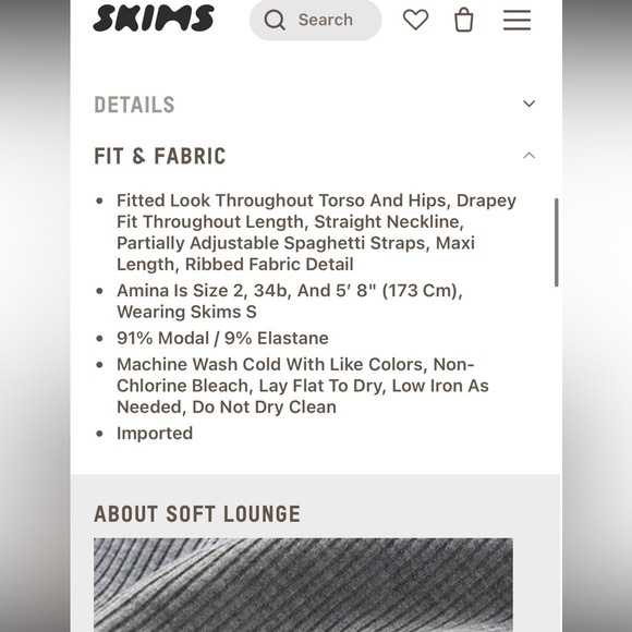 SKIMS LONG SLIP DRESS - Picture 4 of 11